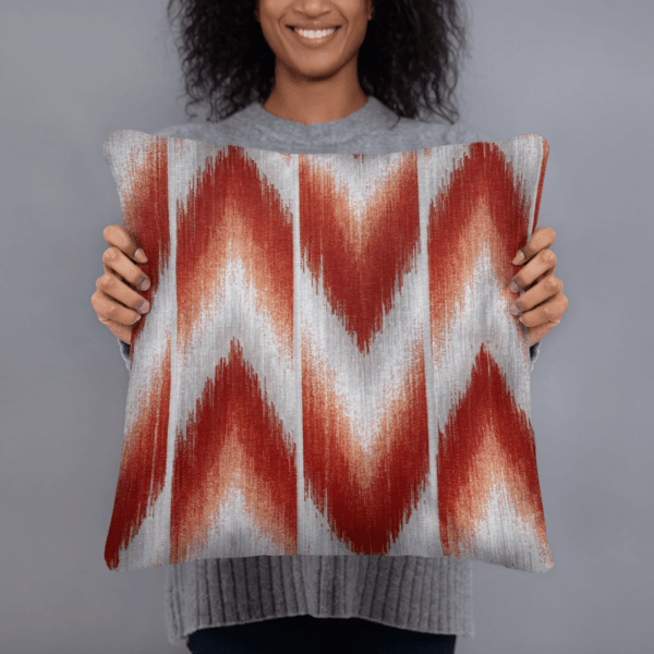 Neues Design - Kissenhülle 40 cm x 40 cm Rot/Orange – Bild 2