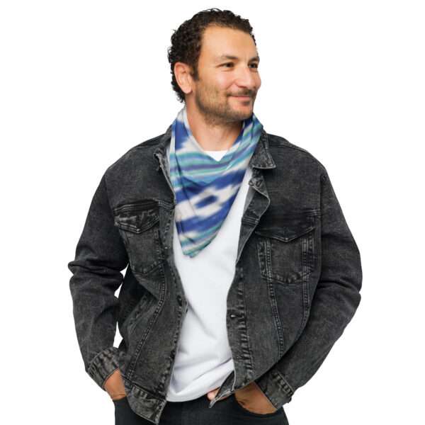 Bandana / Halstuch im Telas de Lengua-Design Blau – Bild 3