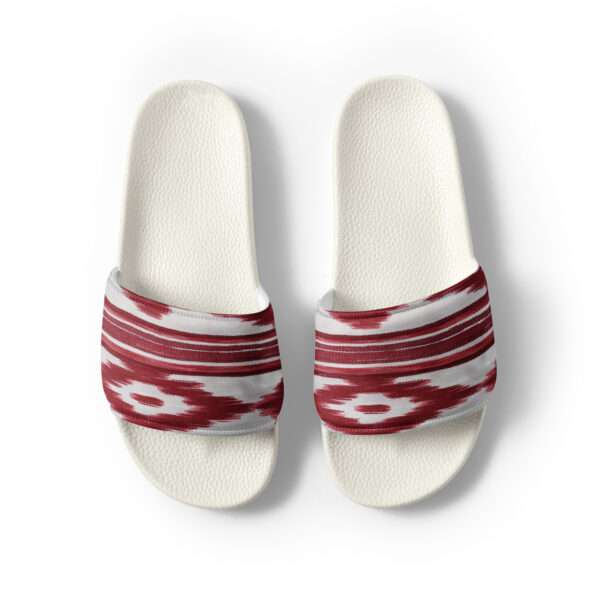 Damen-Schlappen - Telas de Lengua Muster Rot – Bild 2