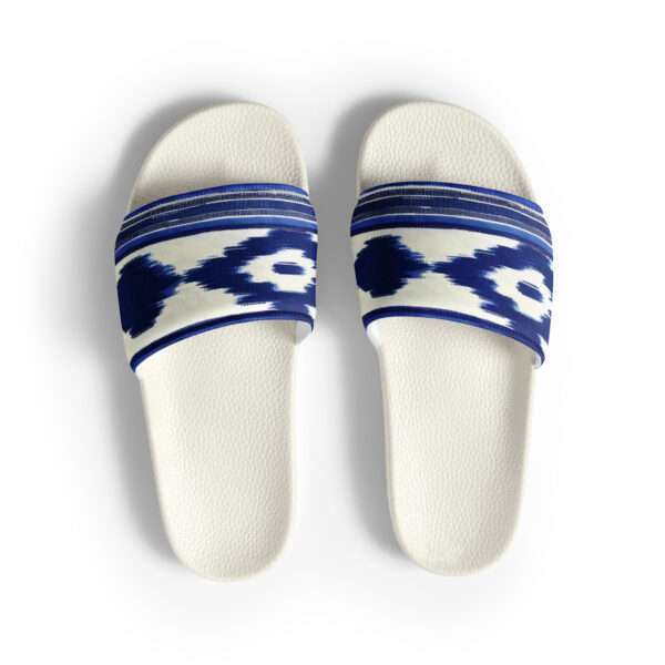 Damen-Schlappen - Telas de Lengua Muster Blau