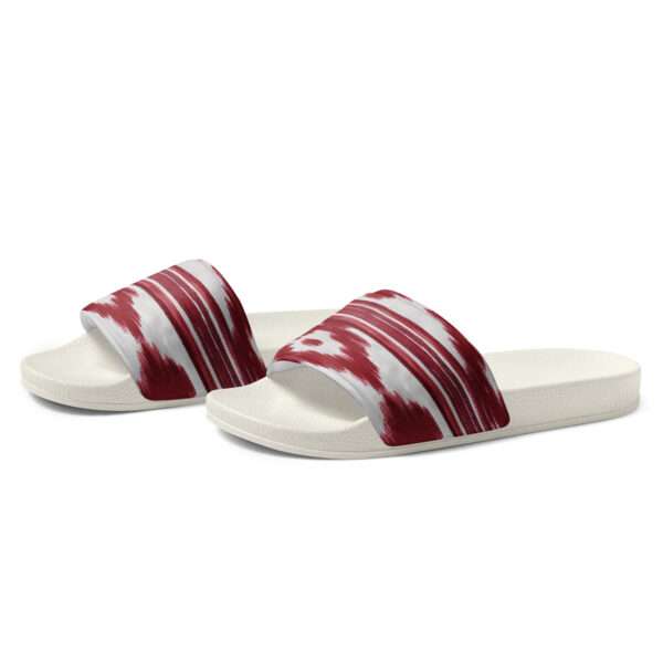 Damen-Schlappen - Telas de Lengua Muster Rot – Bild 3