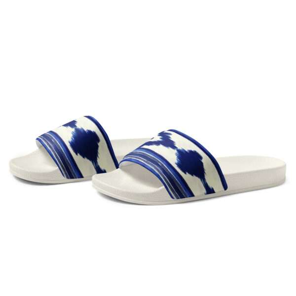 Damen-Schlappen - Telas de Lengua Muster Blau – Bild 3