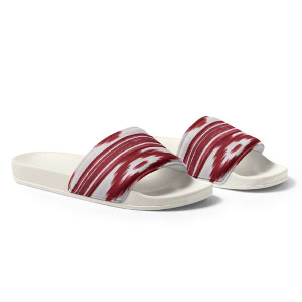 Damen-Schlappen - Telas de Lengua Muster Rot – Bild 4