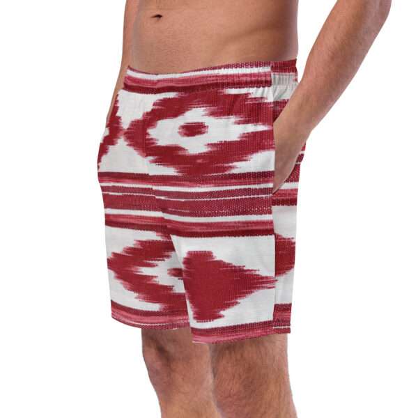Recycelte Schwimmshorts - Telas de Lengua / Ikat Rot