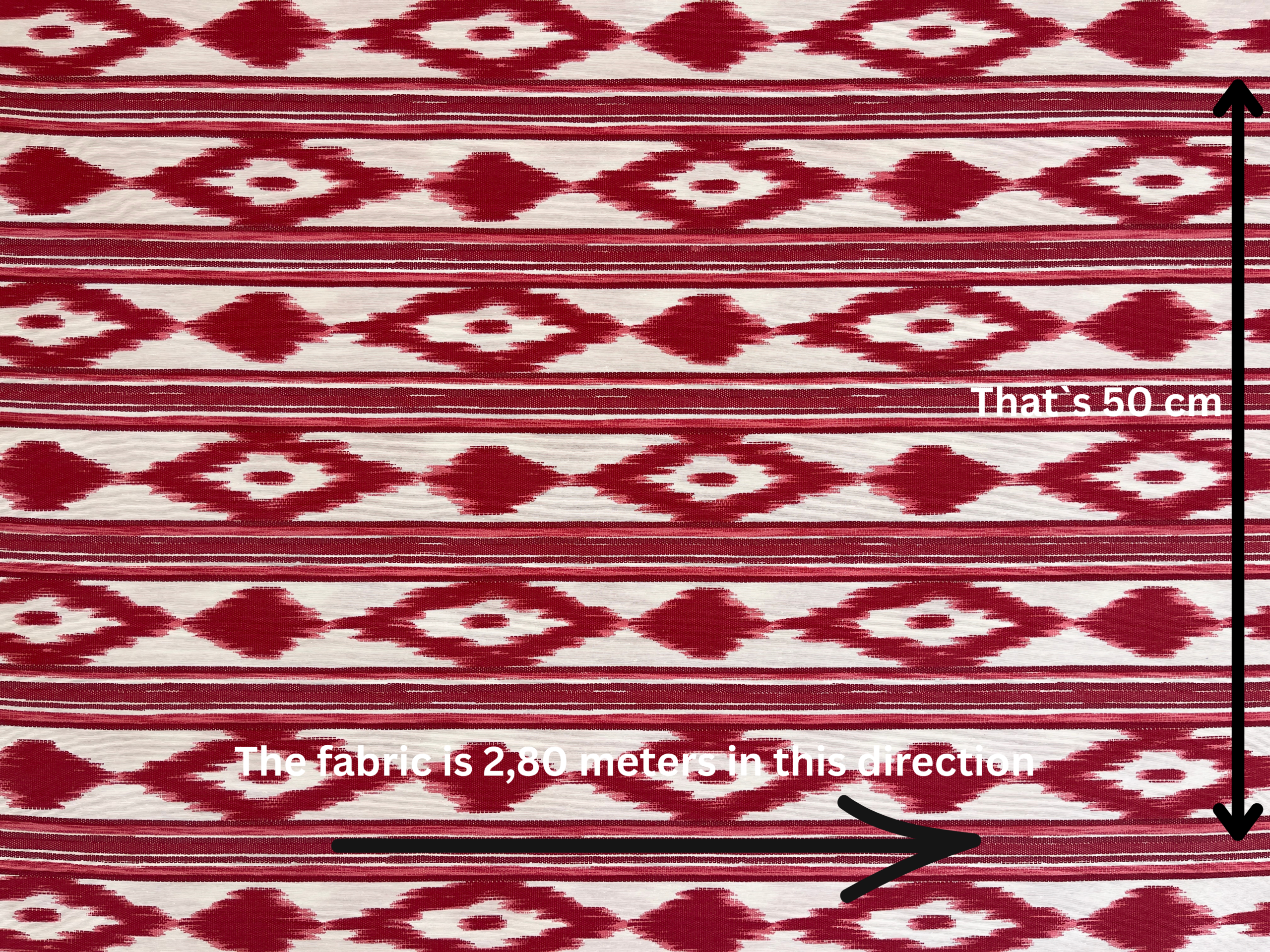 Traditioneller mallorquinischer Zungenstoff in Rot. Ideal für Polster, Kissen und Vorhänge, 2,80 Meter breit. Traditioneller mallorquinischer Zungenstoff in Rot. Ideal für Polster, Kissen und Vorhänge, 2,80 Meter breit. – Bild 2