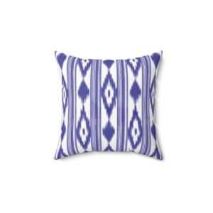 Blue Ikat Stripe Pillow | Square Pillow - Mallorca Design lightblue