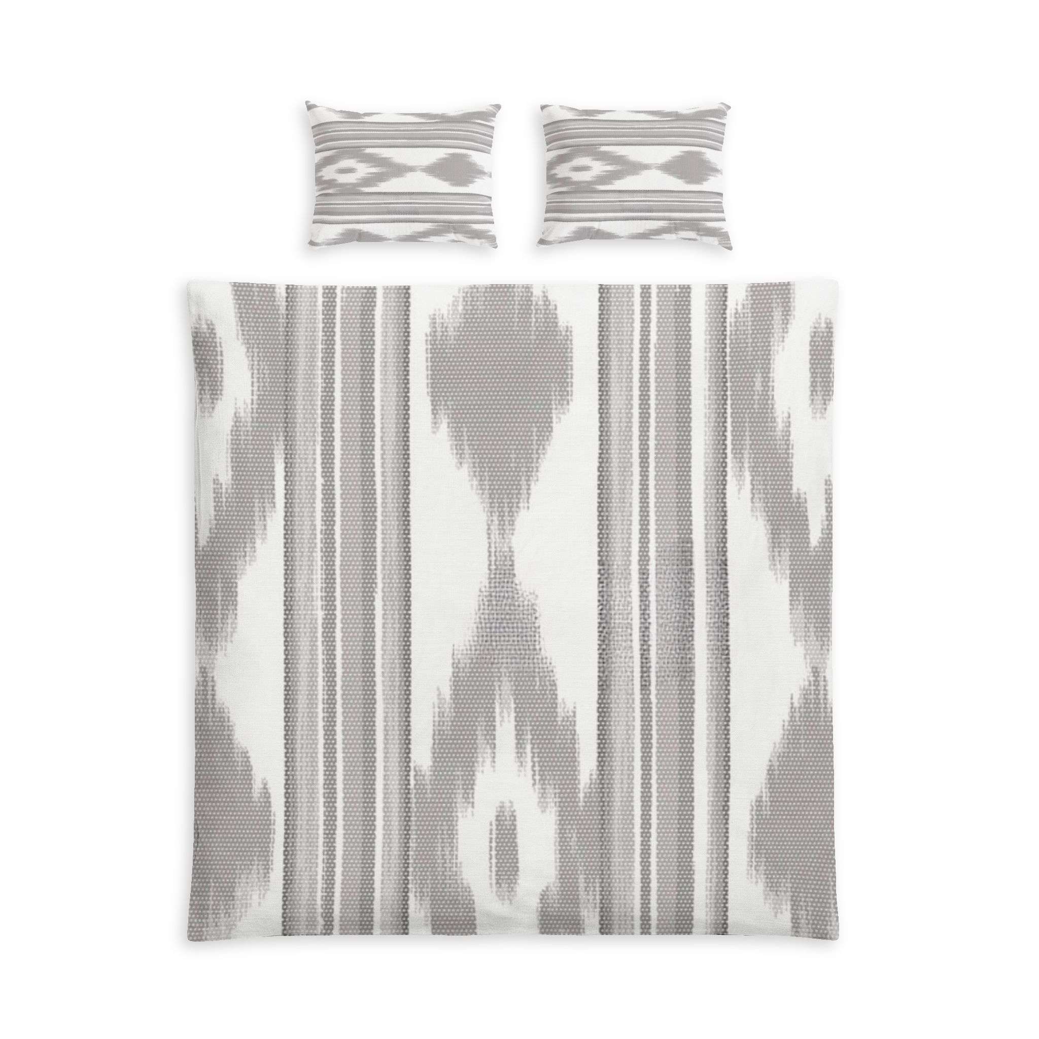 Meditating Monk Duvet Cover | Cotton Bed Set - Mallorca Design Grey, Tongue Design, Ikat Meditating Monk Duvet Cover | Cotton Bed Set - Mallorca Design Grey, Tongue Design, Ikat – Bild 3