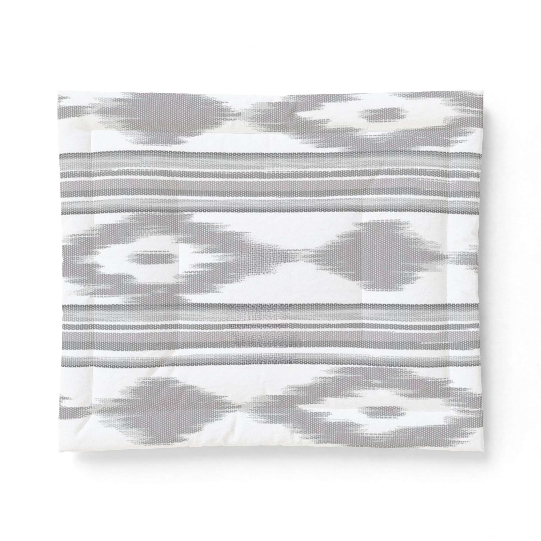 Grey Ikat Stripe Cotton Comforter | Southwestern Geometric Bedding - Design from Mallorca Grey Ikat Stripe Cotton Comforter | Southwestern Geometric Bedding - Design from Mallorca – Bild 2