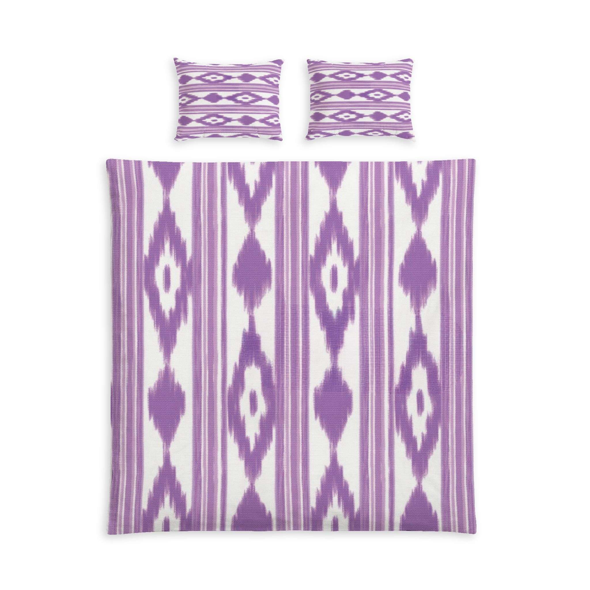 Meditating Monk Duvet Cover | Cotton Bed Set - Mallorca Design Pink, Tongue Design, Ikat Meditating Monk Duvet Cover | Cotton Bed Set - Mallorca Design Pink, Tongue Design, Ikat – Bild 3