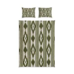 Meditating Monk Duvet Cover | Cotton Bed Set - Mallorca design green