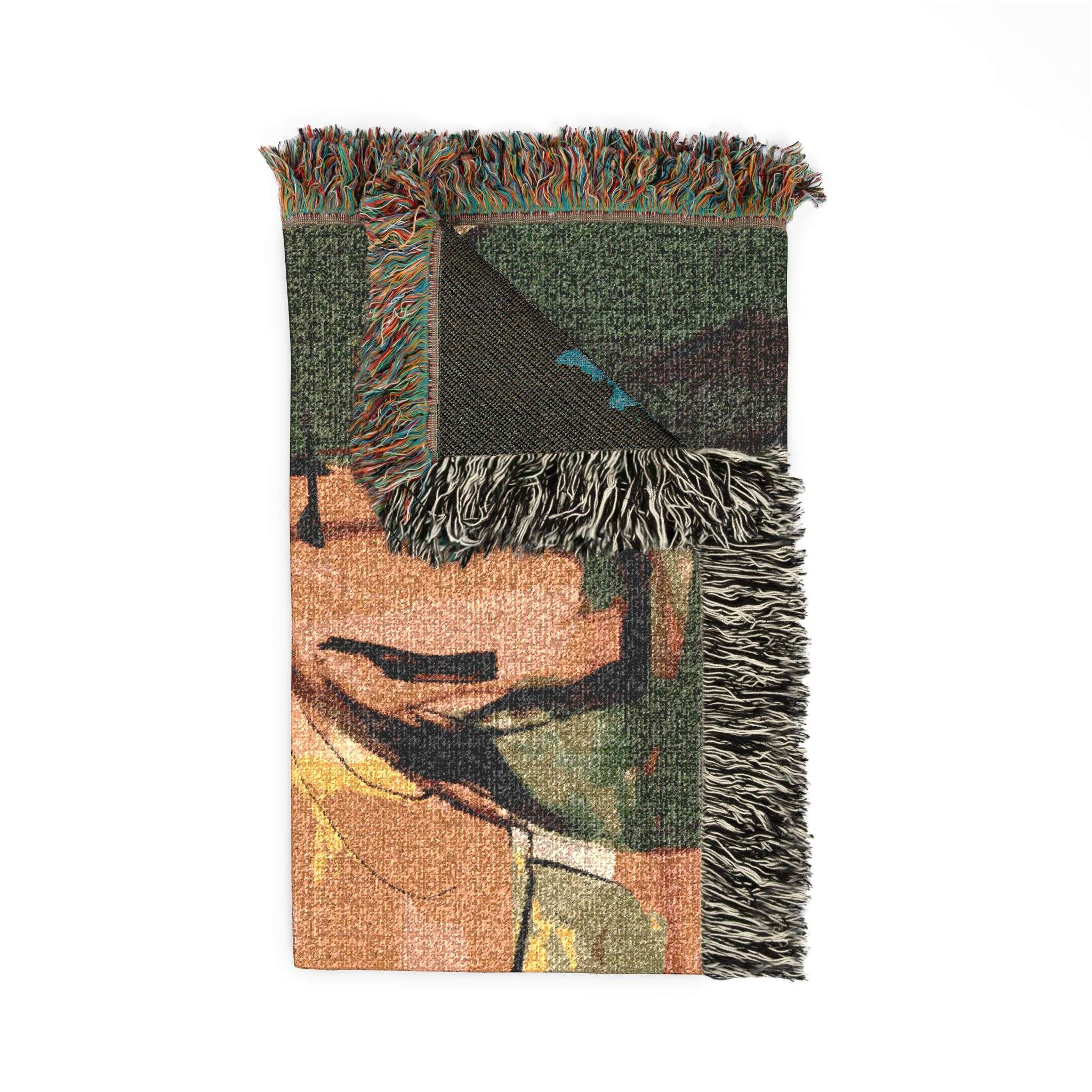 Abstract Floral Whale Woven Blanket | Ocean Botanical Tapestry Throw - The Buddha Abstract Floral Whale Woven Blanket | Ocean Botanical Tapestry Throw - The Buddha – Bild 3