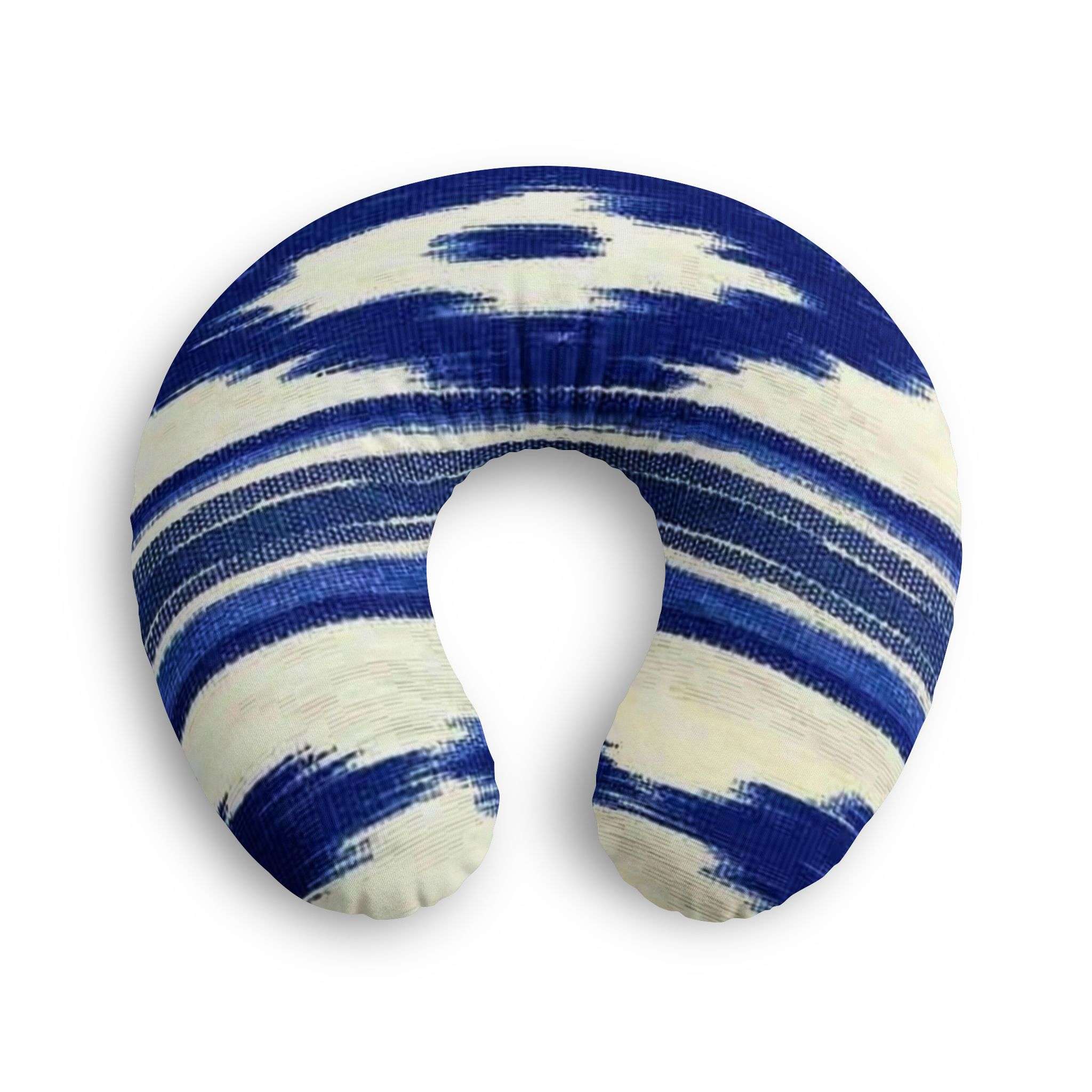 Blue Ikat Stripe Nursing Pillow Cover | Navy Brushstroke Pattern Blue Ikat Stripe Nursing Pillow Cover | Navy Brushstroke Pattern – Bild 2