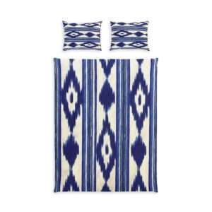 Meditating Monk Duvet Cover | Cotton Bed Set - Mallorca design blue